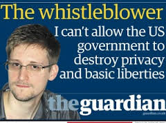Edward Snowden en la portada del The Guardian