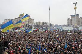 Manifestación en Kiev en contra del gobierno 