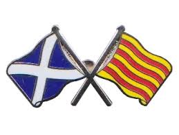 Banderas de Escocia y Catalunya 