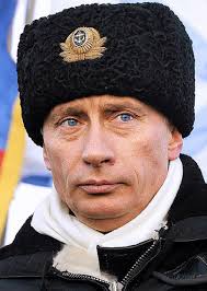 Una imatge de Putin amb gorra militar 