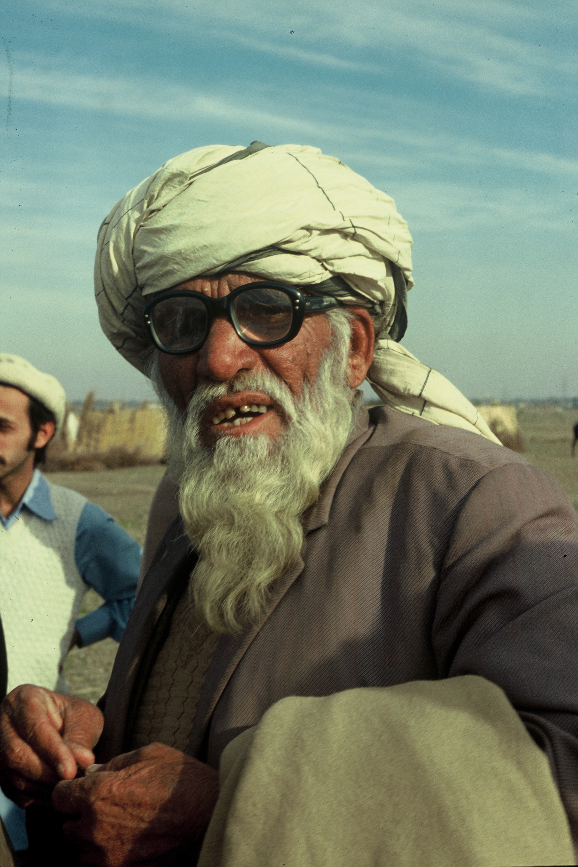 Un jefe de tribu afgano en el paso de Kyber en 1979