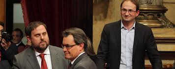 Artur Mas, Oriol Junqueras y Joan Herrera en una sesión del Parlament
