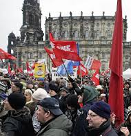 Manifestación en Dresden en contra de los inmigrantes musulmanes