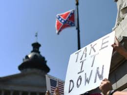 La bandera confederada en el Capitolio de la capital de Carolina del Sur