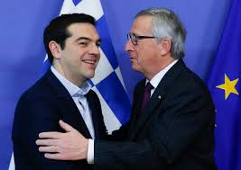 El primer ministro griego, Alexis Tsipras, y el presidente de la Comisión, Jean Claude Juncker