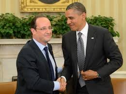 François Hollande y Barack Obama en la reunión en Washington para combatir el terrorismo de Daess