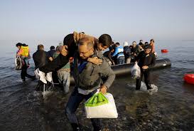 Llegada masiva de refugiados a las costas de Grecia