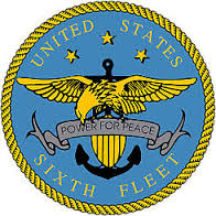 La insignia de la VI Flota norteamericana que patrulla las aguas del Mediterráneo. ¿Cómo administrará Trump su poder?