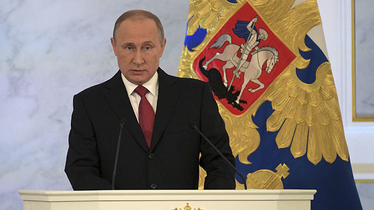 Vladimir Putin en el mensaje de fin de año desde el Kremlin 