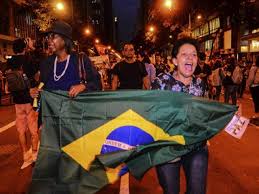 Manifestaciones en Rio de Janeiro contra la presidenta Rousseff