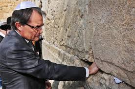 Artur Mas en el Muro de las Lamentaciones de Jerusalén