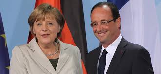 Angela Merkel y François Hollande 