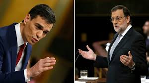 Pedro Sánchez y Mariano Rajoy en el último debate de investidura 