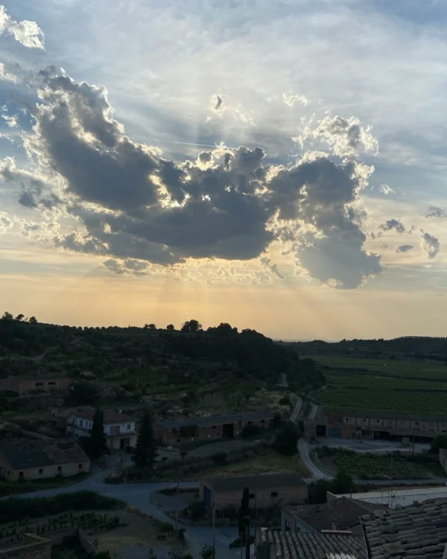 Capvespre a la Vall del Corb. Dia calurós intens. La marinada refresca l’ambient. Un núvol inopinat embruta la posta de sol nítida. Estiu anticipat. Els sembrats groguegent, les espigues torçen el coll. Les recollidores esmolen les tissores mecàniques. Hi haurà palla i grà. Dies llargs i intensos. Arriba l’estiu.